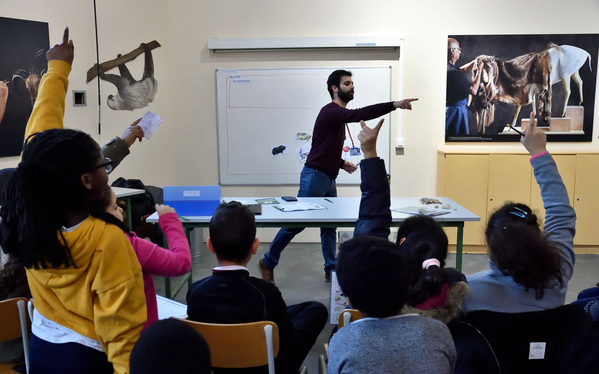 Animation pédagogique dans une classe à Paris
