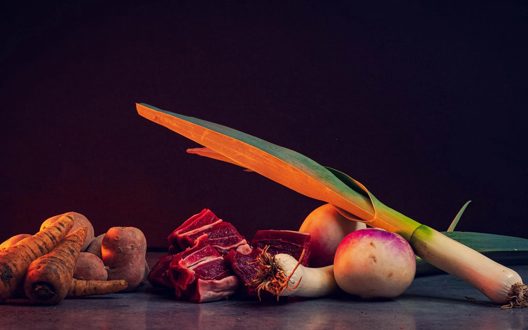 Légumes et viande. © Erwan B / Unsplash Photo de Légumes et viande