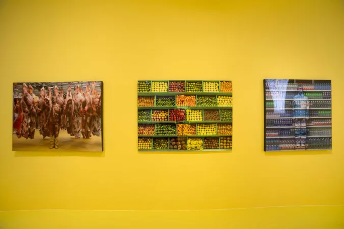 Tableaux dans l'exposition Je mange donc je suis