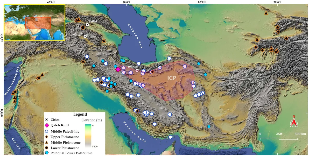 Carte du Plateau Central Iranien